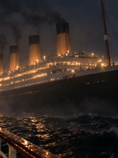 Filming the wreck of Titanic from a ferry at night #foundfootage #titanic #ghostship #timetravel #fyp