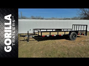 6.4x14 Dovetail Utility Trailer 3500lb Axle