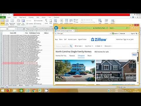 Data Extraction from zillow.com for Excel (Web Scraping) (including PHONE NUMBERS)