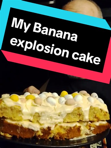 My Banana explosion cake #cake #sweettreat #fyp