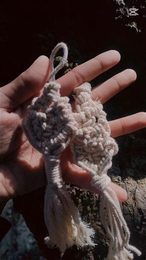 Macrame key chain 🥰✨ #macrame #ytshorts #youtubeshorts #keychain
