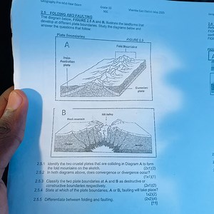 2.5 Plate Tectonics QuestionsIdentify the two crustal plates ... | Filo