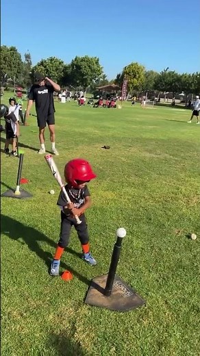 3-Year-Olds Swinging Big — T-Ball Fun in Action #tball #baseball #mlbb #kidssports