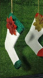 Santa Socks /Christmast decor #diy #craft #short