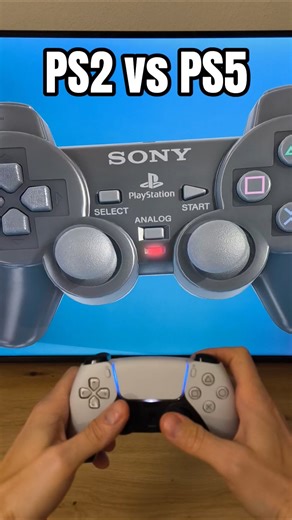 PS2 vs PS5 controller satisfying #satisfying