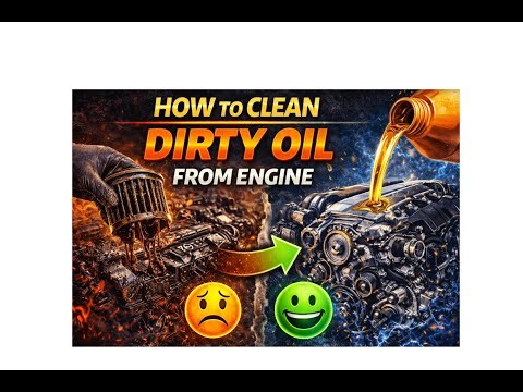 how to clean dirty oil from engine#mechanic #automobile #carmaintenance