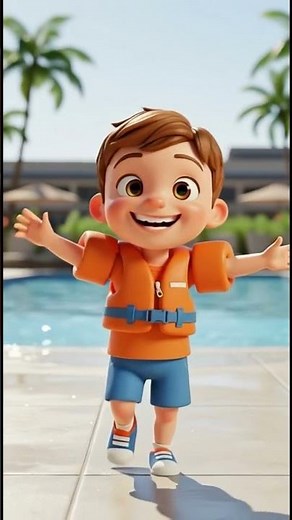 WATER SAFETY FOR KIDS! 🏊‍♂️ Ryan Learns to Swim Safe (Pool & Beach Rules) Velo Valley#viralshorts