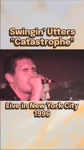 Swingin' Utters - "Catastrophe" live in New York City (1996) #swinginutters #punkrock #90spunk #oi