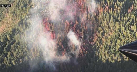 Wildfire in the Tahoe National Forest holding at 12 acres