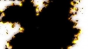Burning explosion effect animation, Realistic fiery burn effect motion graphics animation