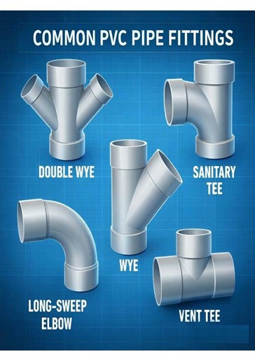 Basic Knowledge for Civil Engineering | Common PVC Pipe Fittings | #shorts #civilengineering