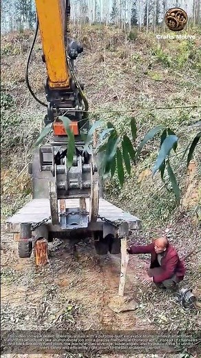 How to Uproot a Whole Tree & Roots Using an Excavator Attachment: Tree Removal Tech Excavator Stump