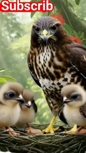 Falcon gave birth to babies #shortvideo #animals