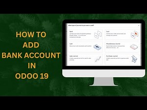 Odoo 19 - Add Bank Account | Bank Reconciliation | Accounting | Odoo | Odoo19