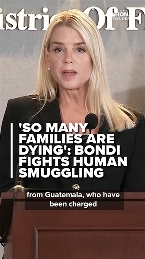 13K views · 374 reactions | Attorney General Pam Bondi announced the expansion of Joint Task Force Alpha to combat Transnational Criminal Organizations involved in human trafficking and smuggling. "These operations are getting people killed," Bondi said Thursday during a news conference held in Florida. "The cost of human smuggling is huge," she added. "So many families are dying." READ THE STORY: https://bit.ly/3JG4RWP | The National Desk - TND | Facebook