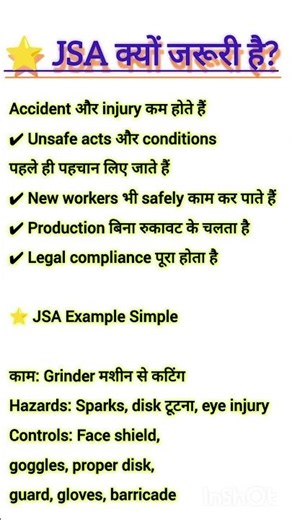 JSA (Job Safety Analysis) #shots