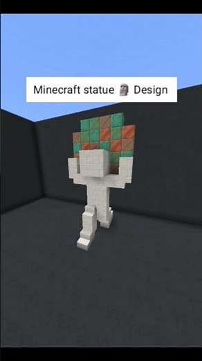 Minecraft statue 🗿 Design build easy tutorial for Minecraft #minecraft #shorts