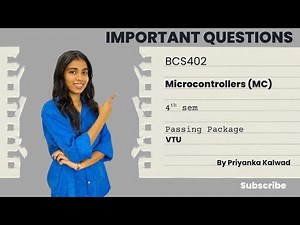 Microcontrollers (MC) BCS402 VTU Important Questions & Passing Package #vtu #2022scheme
