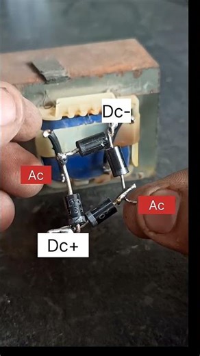 how to make easy bridge rectifier//electronic work short