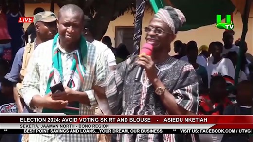 4.5K views · 65 reactions | Avoid voting skirt and blouse in the December polls - Asiedu Nketiah #UTVGhana | UTV Ghana | Facebook