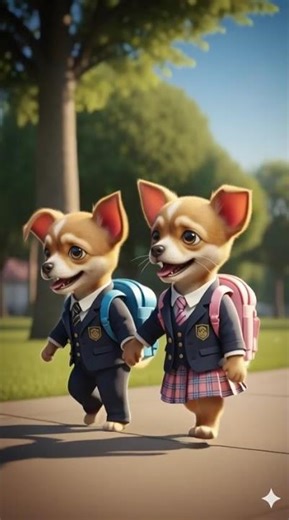 The puppy and his girlfriend 😍❤️#puppy #ai