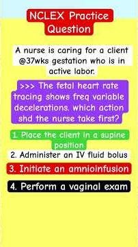 Variable delecerations? Do This First on NCLEX | Maternity Practice Quiz #shorts #nclex #nclexrn