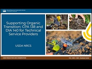 Transition to Organic Training: Planning and Implementing CPA 138 and DIA 140