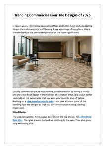 Trending Commercial Floor Tile Designs of 2025 - SlideServe