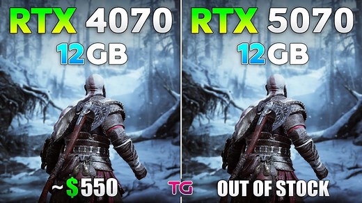 RTX 5070 vs RTX 4070 | 1440p分辨率10款游戏对比测试 | 作者：Testing Games