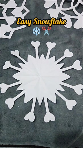 ❄️Easy snowflake tutorial #diy #snowflakes #shorts