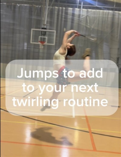 Adding a jump to your twirling can completely elevate a trick ✨ Firebird and arabesque jumps both add height — but they change the look in slightly different ways. Which one are you working to add to your combo? 👀 . . . . . . . #majorette #howto #batontwirling #dance | Shining Stars Dance & Baton