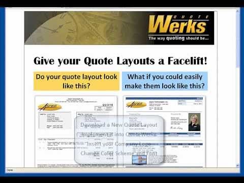 QuoteWerks - Downloading and Customizing a New Quote Layout