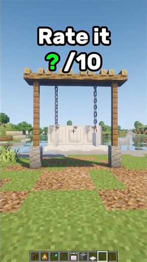How to Build a Hanging Swing in Minecraft #minecraft #minecraftbuilding #tutorial #shorts
