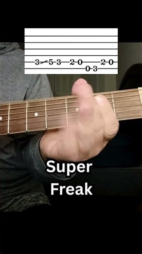 Super Freak Riff Guitar Tutorial