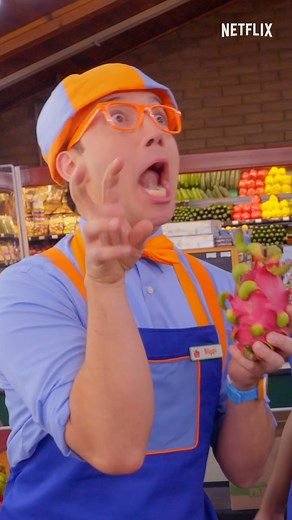 89K views · 609 reactions | From clubhouse to supermarket!  Watch produce pals Blippi and Meekah discover real grocery jobs in "Blippi's Job Show," now playing on Netflix. | Blippi | Facebook