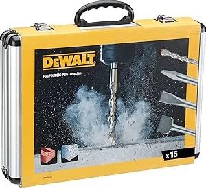 DeWalt chisel and drill set, 15 pieces SDS plus: 4 x flat chisels, 1 x pointed chisel, 10 x SDS plus high performance drill bits, including 1 x aluminium case, DT9679: Amazon.com: Tools & Home Improvement