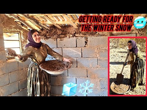 A Homeless Mother Protected Her Cabin from Snow and Freezing Winter