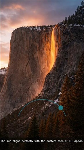 Why This Waterfall Bursts Into ‘Flame’ Each February
