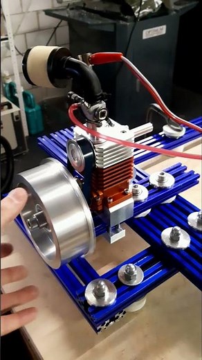 High revving 6.5ccm Rotary Valve Model Engine in action! #rc #automobile #diy #modelengine #racing