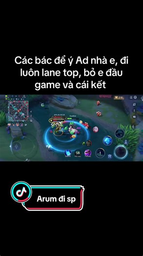 Ad bỏ Sp đầu game và cái kết lùa team bạn về tế đàn mà k cần ad 🤣 #lienquanmobile