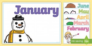 Storage Box A4 Months of the Year Labels