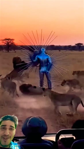 He is so brave[this is a ai video🤯 #funny#youtube#ailoveyou#shorts #duet#action#funny#entertainment