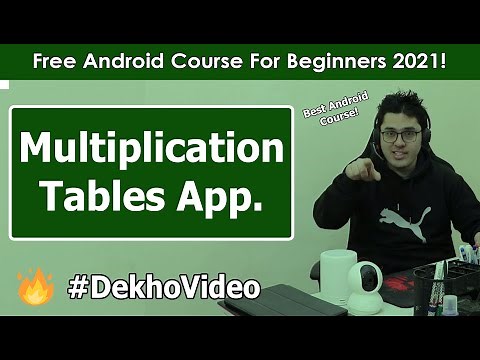Multiplication Tables Application Project In Android | Android Tutorials in Hindi #14