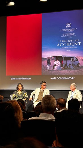 Winner 2025 Palm d’Or at Cannes, Jafar Panahi rocked the house with his Hitchcockian thriller, grounded ideology and hip sunglasses. It Was Just An Accident. Banned and imprisoned from making films and one of only three directors to win Cannes, Berlin and Venice, Panahi’s film screened to a packed and hungry house of filmmakers. 🙏 Films like these stir people’s consciousness as I witnessed during the QA. It’s not always comfortable just like life. And that’s why we make films. So thrilled to ha