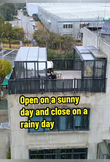 Open on a sunny day and close on a rainy day😘#foru #singaporean #retractableroof #sunroom #canada #tarrace #tinyhousetour #swimmingpool #greenhouse #covers #design #america #backyard #ourdoorrestaurant #louver #restaurant #australia #southafrica #fory #perfabricatedbuilding