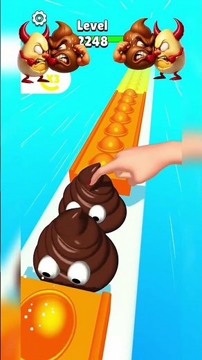 Ultimate Poop Egg Popper Game 💩 | Crazy Hand Touch Challenge | Pop Run 3D Funny Moments #shorts