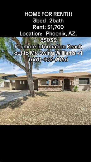 Comfortable and well-kept 3-bedroom, 2-bathroom home available for rent in Phoenix! Located at 5630 W Hubbell St, Phoenix, AZ 85035, this inviting residence offers a practical layout, convenient location, and great living space for everyday comfort. Step inside to a bright and functional floor plan featuring a welcoming living area that flows into the dining space and kitchen. The kitchen offers ample cabinet storage, useful counter space, and an efficient layout designed for easy meal preparati