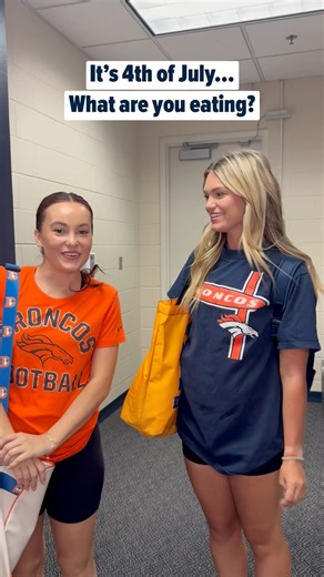 Happy 4th of July! 💙🇺🇸 Apparently it makes us want a hot dog real bad… What’s on your plate, #BroncosCountry? ⬇️ #DBC2025 | #IndependenceDay | Denver Broncos Cheerleaders