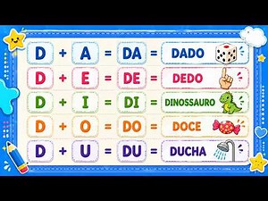 SILABÁRIO DA LETRA D | DA DE DI DO DU | Aprenda a Ler Brincando | Alfabetização Infantil