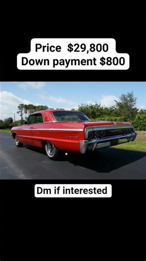 🚗🔥 1964 Chevrolet Impala SS Coupe – Legendary 409 V8 American🔥🚗💰 Price: $29,800💵 Down Payment: $800